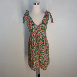 Charlior Green Seashell print dress NWT vacation, beach theme